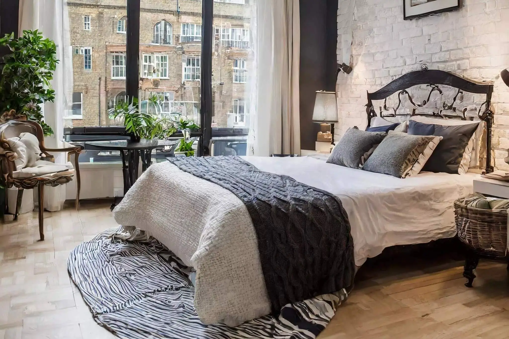 scandinavian bedroom in london apartament